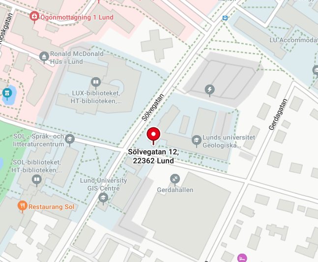 Adress: Sölvegatan 12 Lund